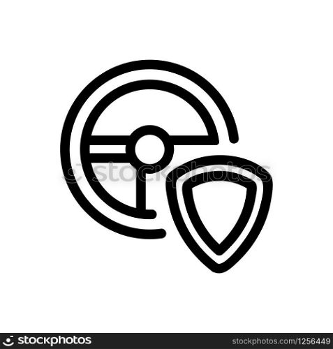 Car protection icon vector. Thin line sign. Isolated contour symbol illustration. Car protection icon vector. Isolated contour symbol illustration