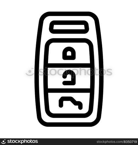car proximity key line icon vector. car proximity key sign. isolated contour symbol black illustration. car proximity key line icon vector illustration