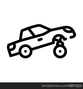 car rapper line icon vector. car rapper sign. isolated contour symbol black illustration. car rapper line icon vector illustration flat