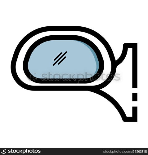 Car rearview mirror icon vector illustration design