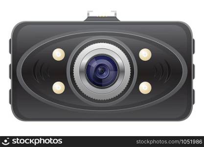 car recorder front view vector illustration isolated on white background