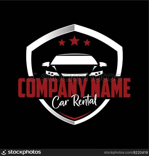 Car Rental company logo design isolated on white background