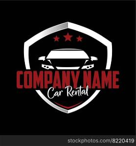 Car Rental company logo design isolated on white background