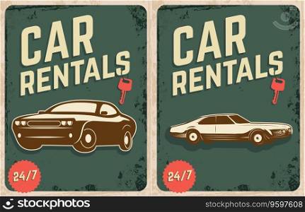 Car rentals vector image