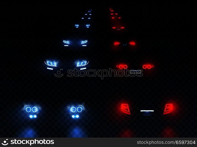 Car Road Lights Set