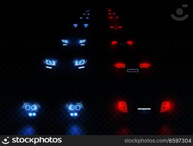 Car Road Lights Set