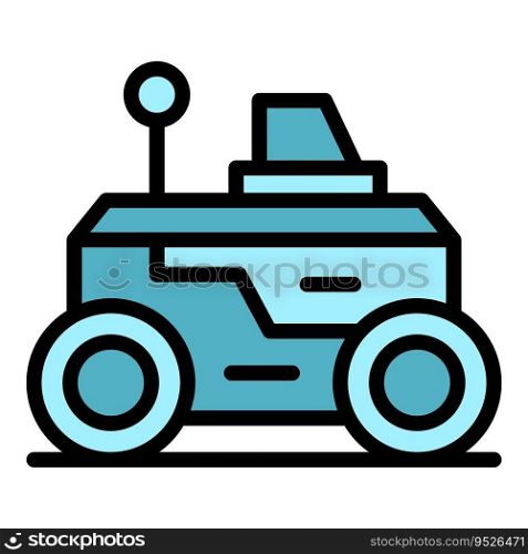 Car robot icon outline vector. Future mascot. Child ai color flat. Car robot icon vector flat