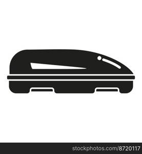 Car roof luggage icon simple vector. Box trunk. Load trip. Car roof luggage icon simple vector. Box trunk