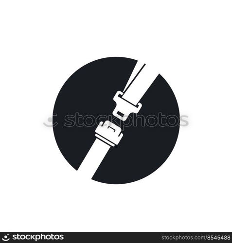 car safety belt icon vector concept design template