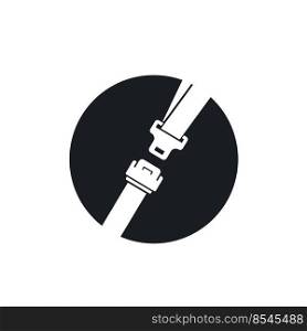 car safety belt icon vector concept design template