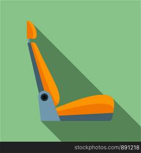 Car seat icon. Flat illustration of car seat vector icon for web design. Car seat icon, flat style