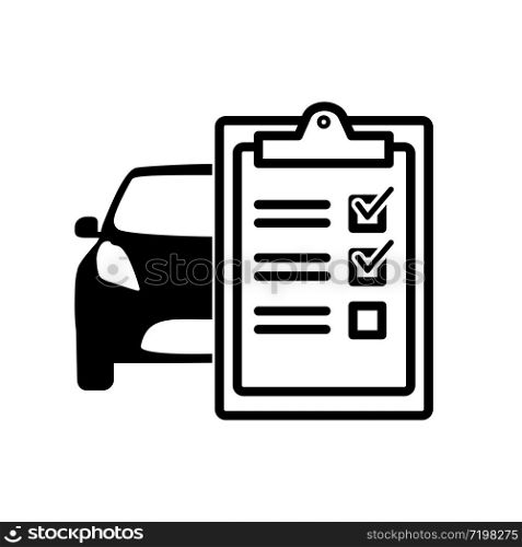 car service auto repair garage check list vector