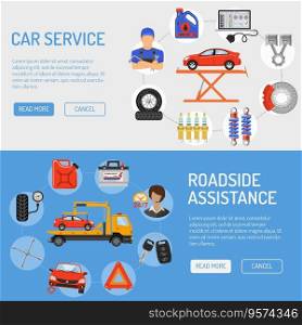 Car service banners vector image