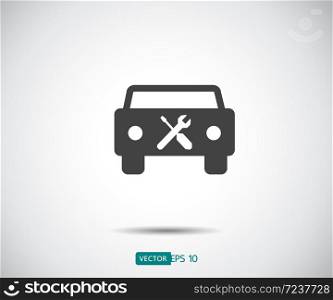 Car service icon, Auto Repair, Flat Maintenance logo design Vector illustration