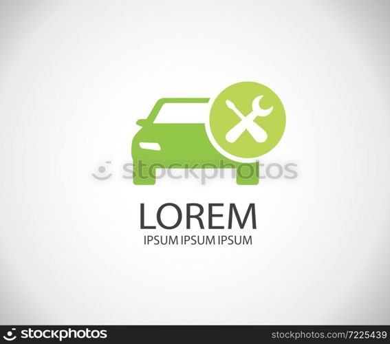 Car service icon, Flat logo design Vector illustration.