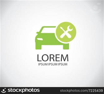 Car service icon, Flat logo design Vector illustration.