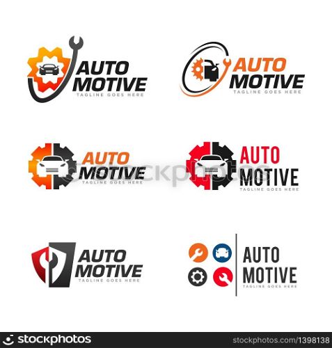Car Service Set Logo Design Vector