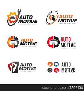 Car Service Set Logo Design Vector