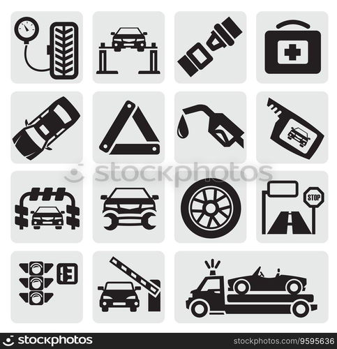 Car service set vector image