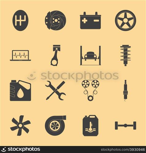 Car service silhouette icons set. Car service silhouette icons set graphic illustration design