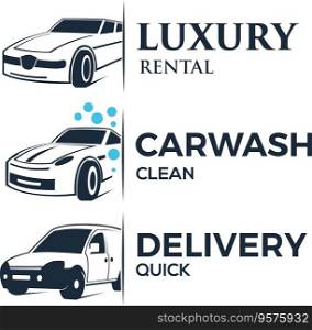 Car services logo vector image