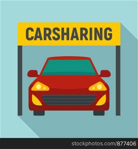 Car sharing icon. Flat illustration of car sharing vector icon for web design. Car sharing icon, flat style