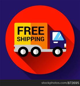 Car Shipping icon. Fast and free delivery concept. Flat design style.. Car Shipping icon. Fast and free delivery concept.