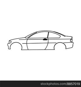 car skeleton icon vector illustration simple design
