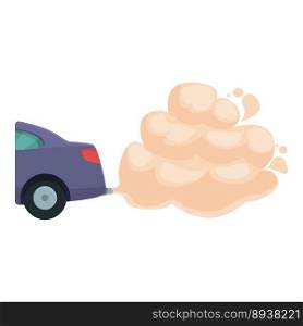 Car smoke transport icon cartoon vector. Traffic gas. Smog pipe. Car smoke transport icon cartoon vector. Traffic gas
