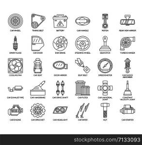 Car Sparepart , Thin Line and Pixel Perfect Icons