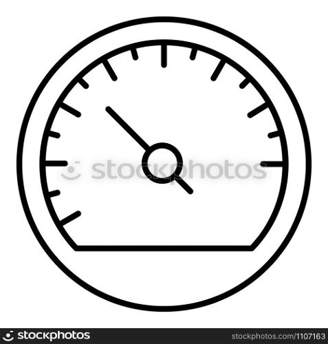 Car speedometer icon. Outline car speedometer vector icon for web design isolated on white background. Car speedometer icon, outline style
