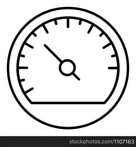 Car speedometer icon. Outline car speedometer vector icon for web design isolated on white background. Car speedometer icon, outline style
