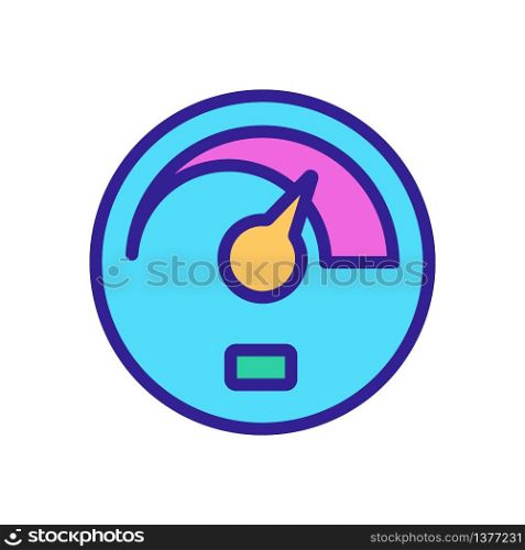 car speedometer icon vector. car speedometer sign. color symbol illustration. car speedometer icon vector outline illustration