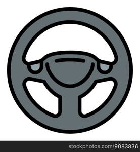 Car sport steering wheel icon outline vector. Auto part. Replacement part. Car sport steering wheel icon outline vector. Auto part