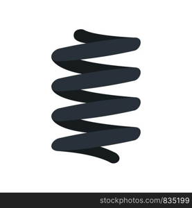 Car spring coil icon. Flat illustration of car spring coil vector icon for web isolated on white. Car spring coil icon, flat style