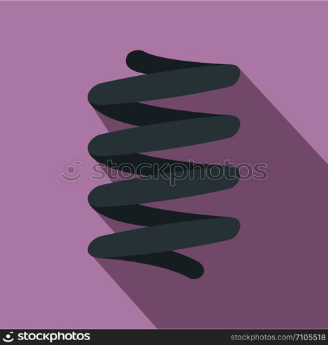 Car spring coil icon. Flat illustration of car spring coil vector icon for web design. Car spring coil icon, flat style