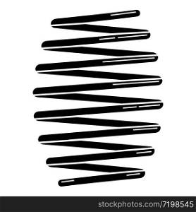 Car spring icon. Simple illustration of car spring vector icon for web design isolated on white background. Car spring icon, simple style