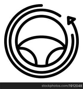 Car steering wheel icon outline vector. Auto drive. Sport vehicle. Car steering wheel icon outline vector. Auto drive