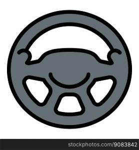 Car steering wheel icon outline vector. Auto part. Seat machine. Car steering wheel icon outline vector. Auto part