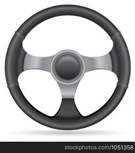 car steering wheel vector illustration isolated on white background