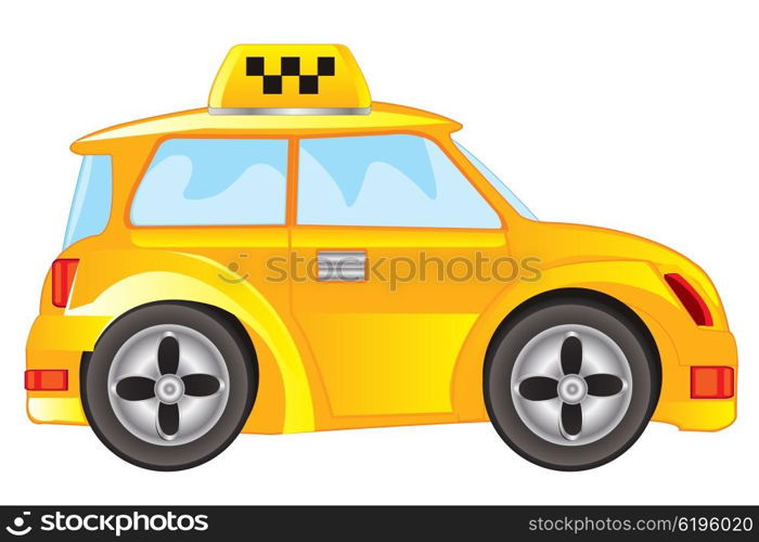 Car taxi on white background. Car taxi for transportation passenger on white background