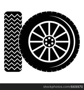 Car tire icon. Simple illustration of car tire vector icon for web. Car tire icon, simple style.