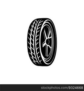 Car tires vector isolated icon