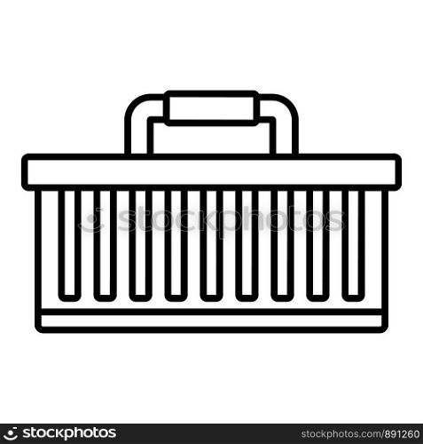 Car tool box icon. Outline car tool box vector icon for web design isolated on white background. Car tool box icon, outline style