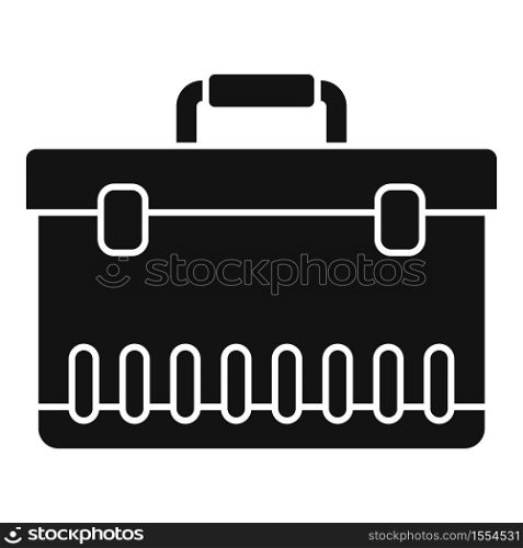 Car tool box icon. Simple illustration of car tool box vector icon for web design isolated on white background. Car tool box icon, simple style