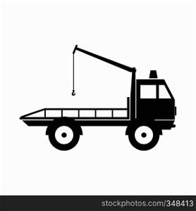 Car towing truck icon in simple style isolated on white background. Car towing truck icon, simple style