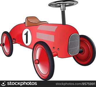 Car toy red vector image
