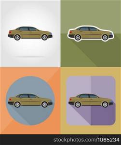 car transport flat icons vector illustration isolated on background