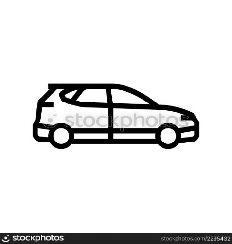 car transport line icon vector. car transport sign. isolated contour symbol black illustration. car transport line icon vector illustration
