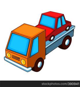 Car transportation icon. Cartoon illustration of car transportation vector icon for web design. Car transportation icon, cartoon style